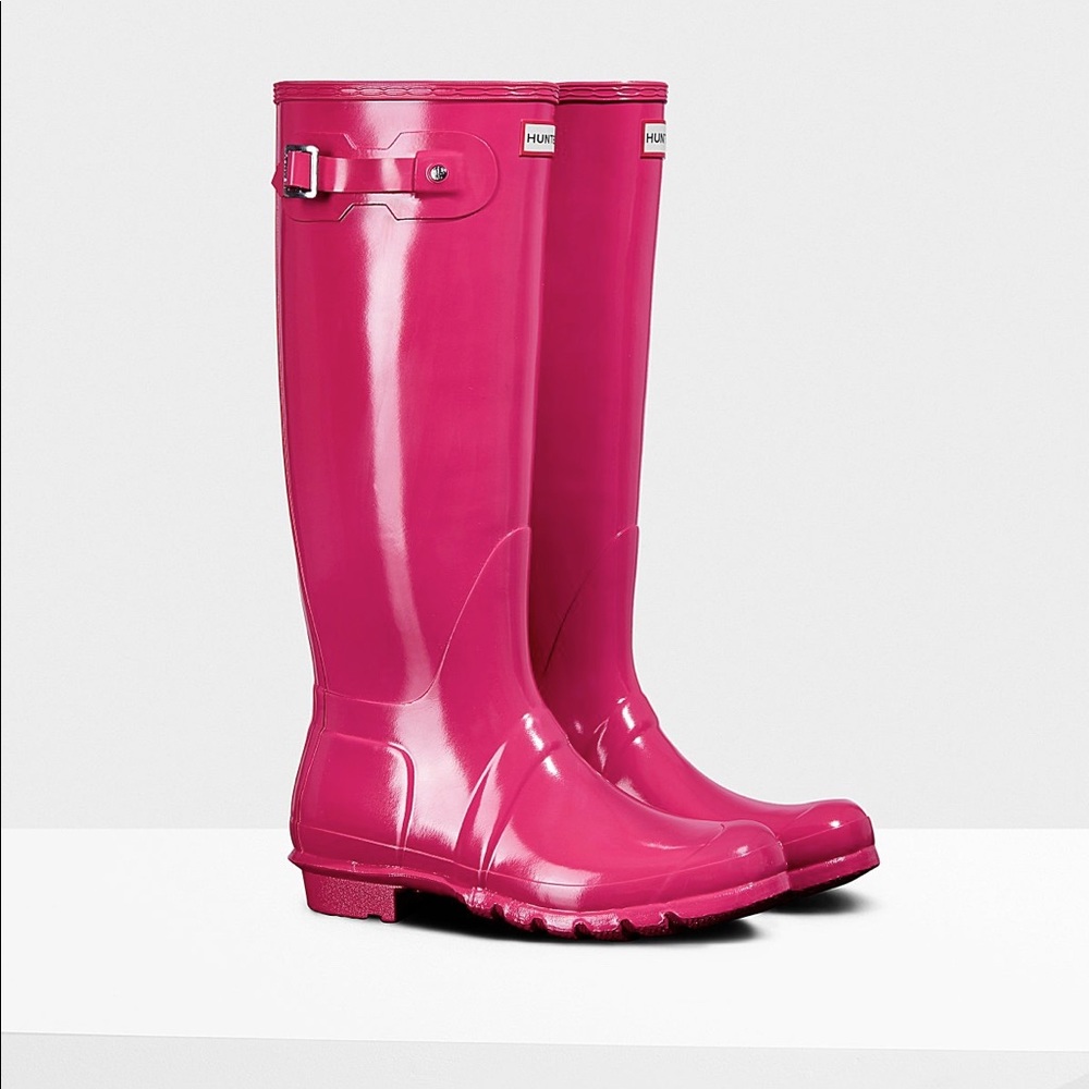 Women’s Original Tall Gloss Rain Boots Bright Pink